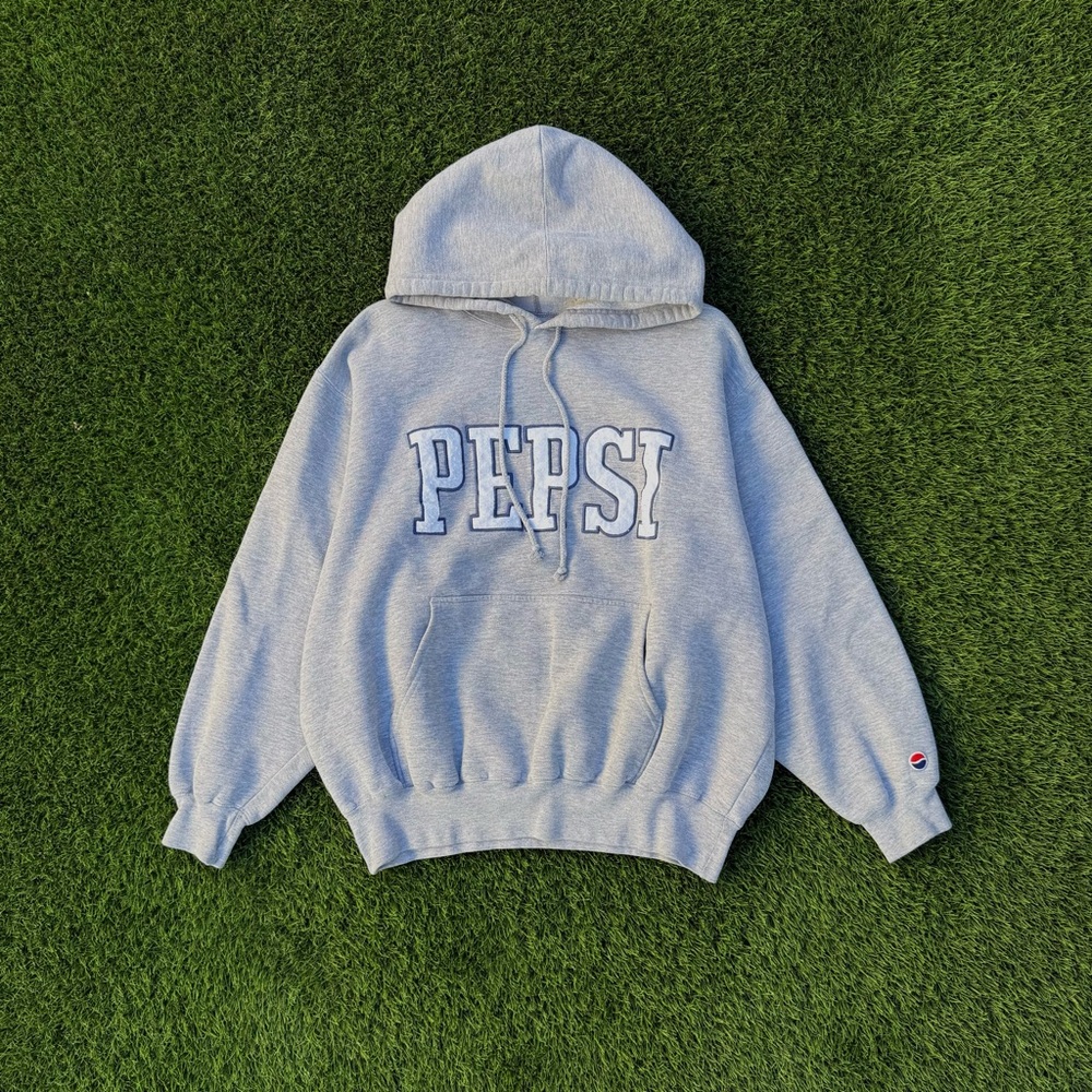 Vintage 90s Pepsi Pullover Hoodie "Nothing Else Is A Pepsi" Gray Sweatshirt Lrg